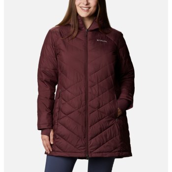 Columbia Ženske Jakne - Heavenly Long Hooded Plus Size Bordo | GIFR-73160